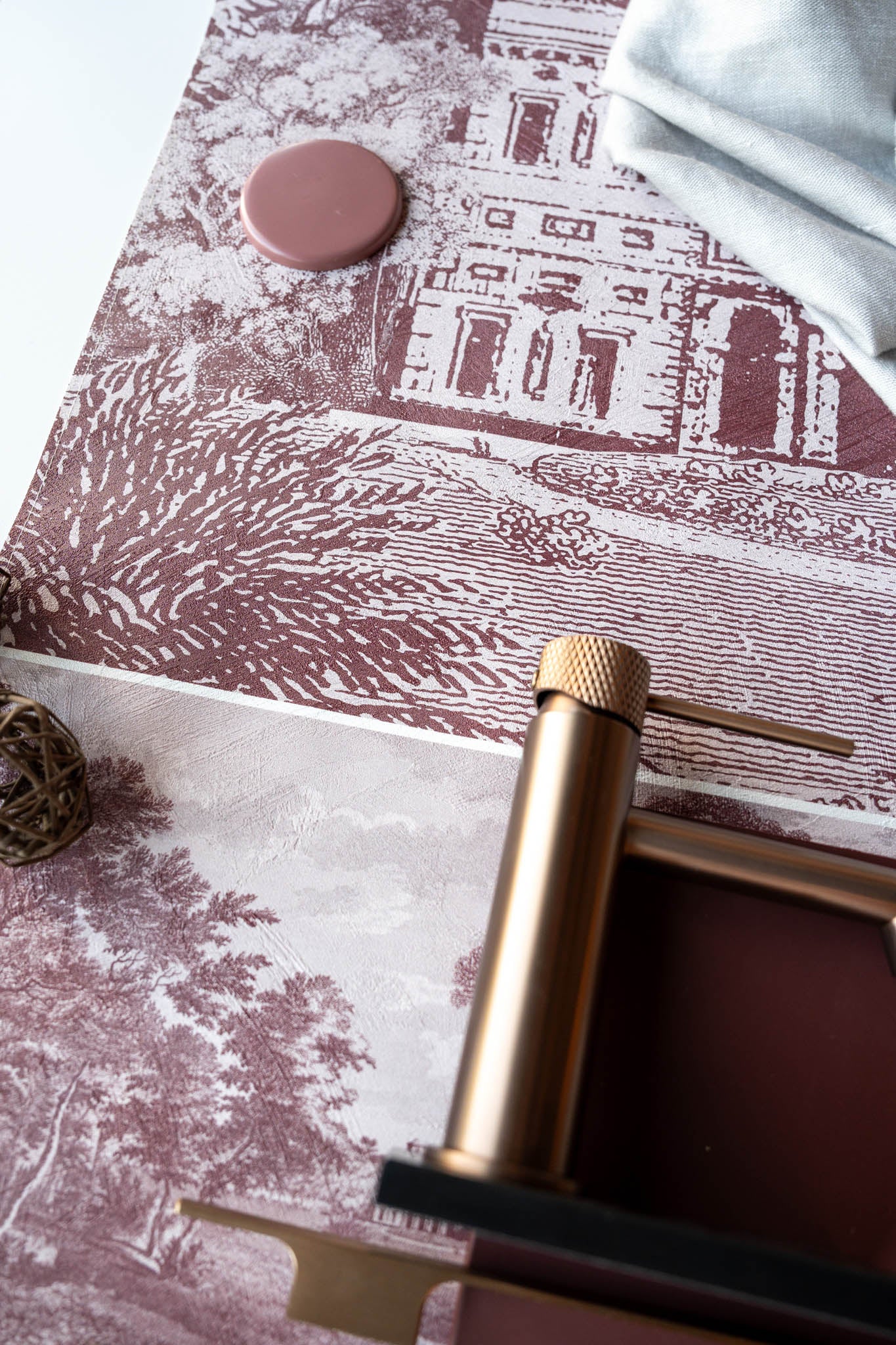 Cartagine Burgundy – Tapeta w rolkach
