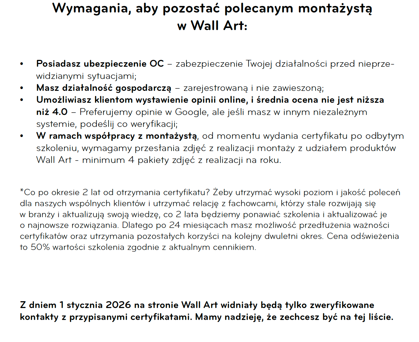 Certyfikacja montażysty - Tapety na wymiar+AQUA ZONE - 15-16.10.2026 Wrocław